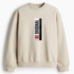 BE ORIGINAL CREAM SWEAT SHIRT