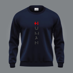 HUMAN NAVY BLUE SWEAT SHIRT