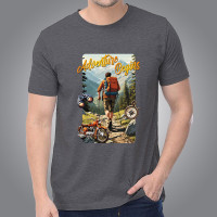 ADVENTURE BEGINS - STEEL GREY T SHIRT